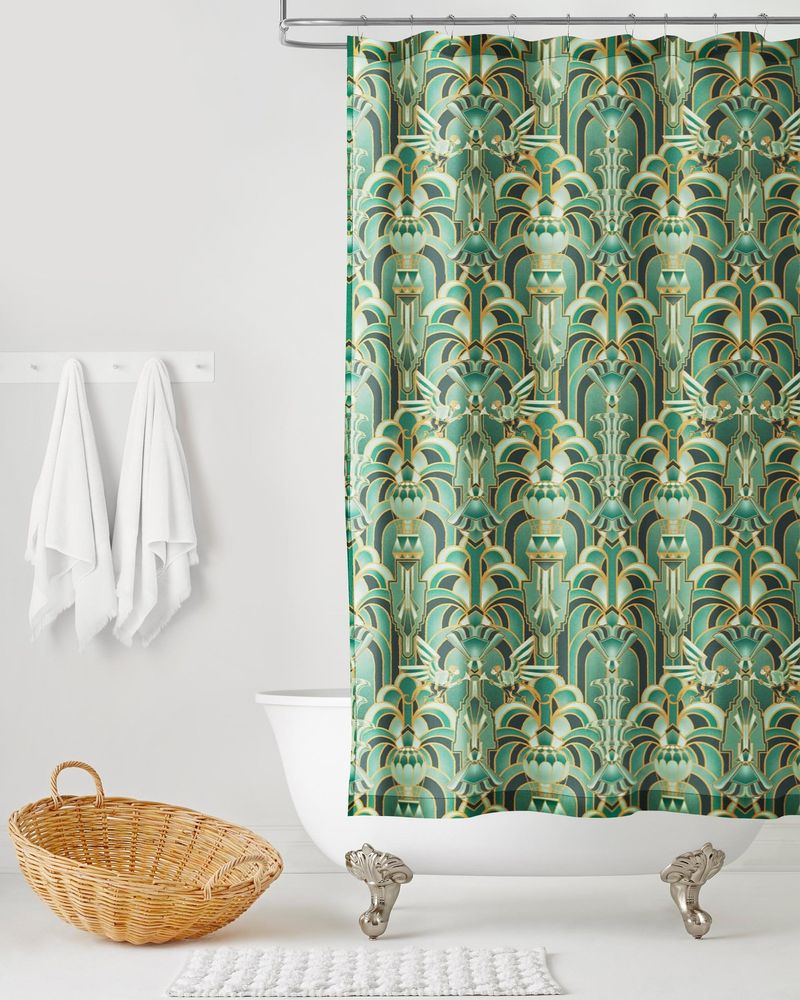 Emerald Green Shower Curtain