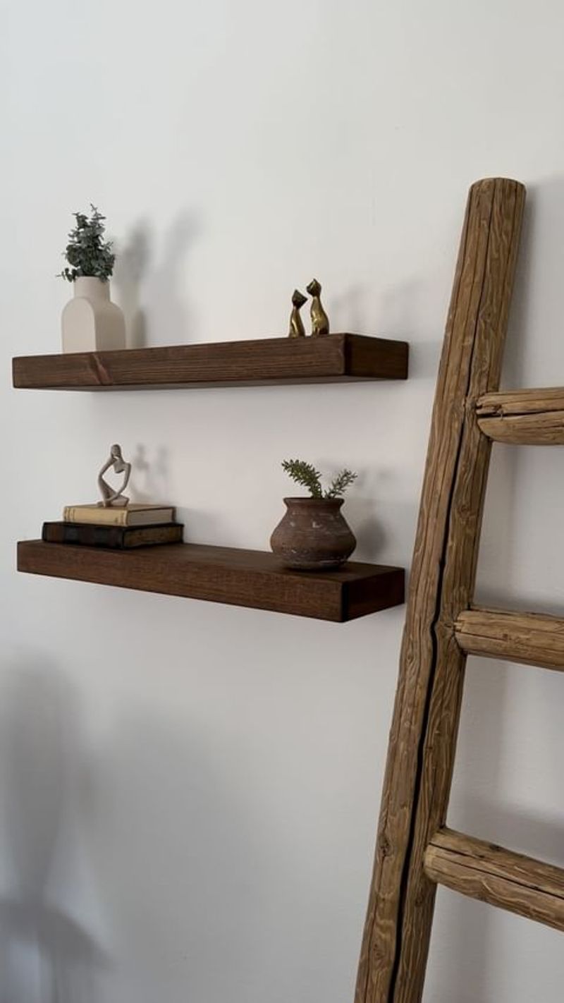 Espresso Wood Shelving