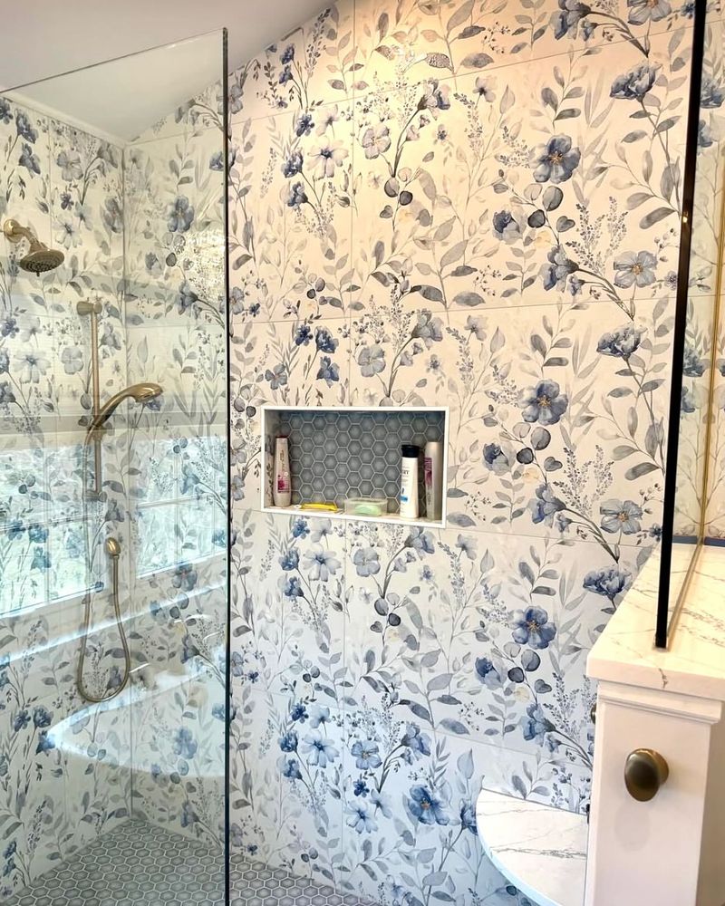 Floral Bathroom Tiles