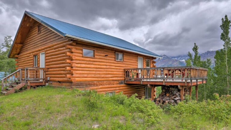 exterior of a cabin in nature