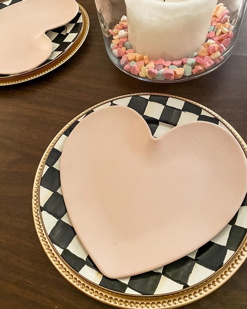 Heart-Shaped Dinner Plates