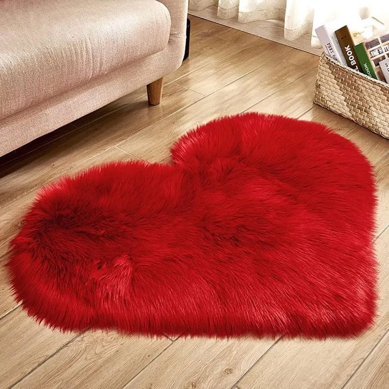 Heart-Shaped Floor Rug