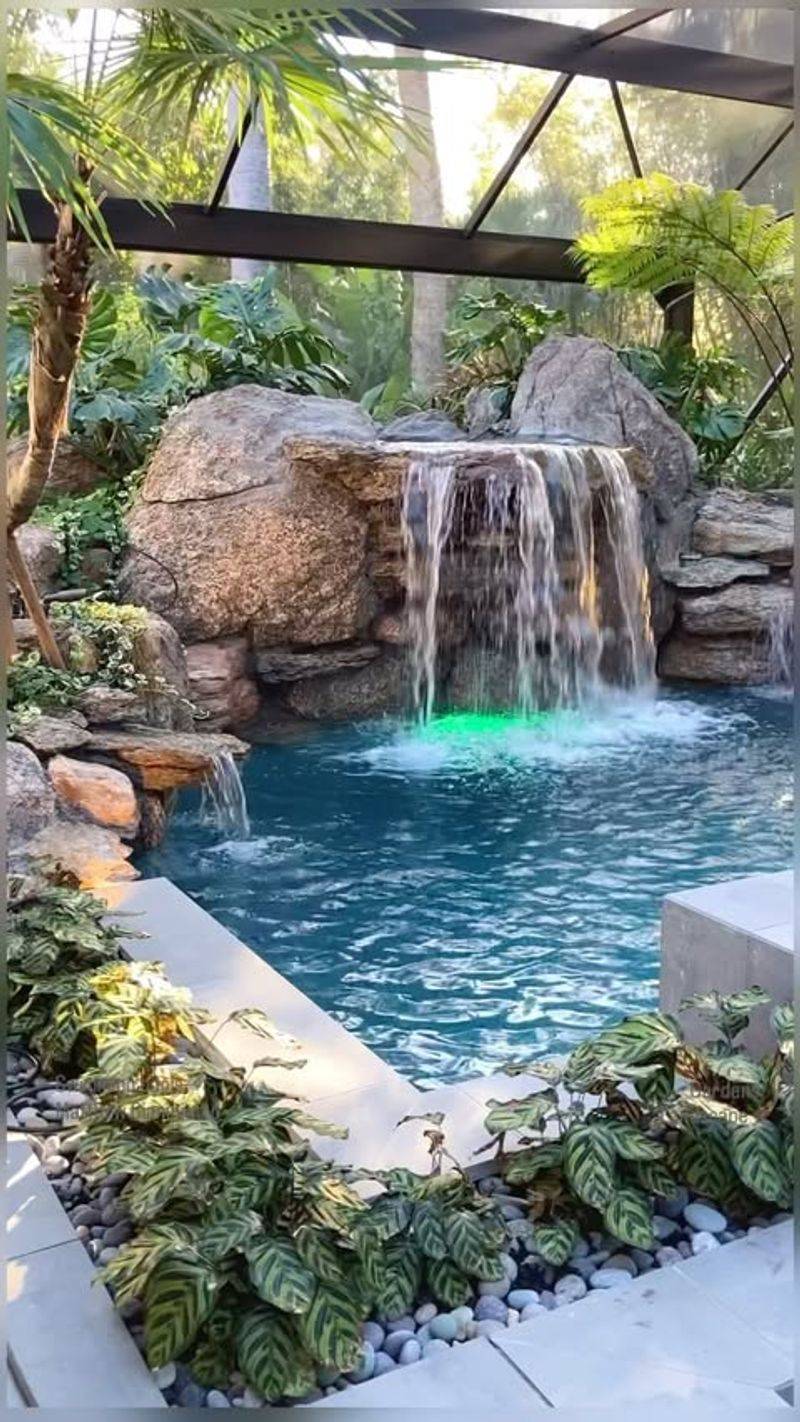 Japanese Zen Pool with Rock Garden