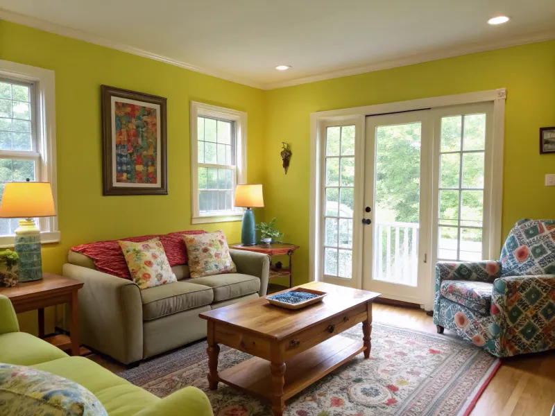 Lime Yellow living room