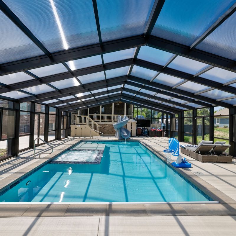 Luxury Indoor-Outdoor Pool with Retractable Roof