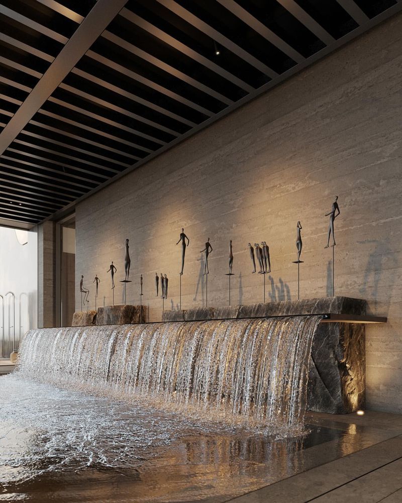 Meditation Room with Waterfall