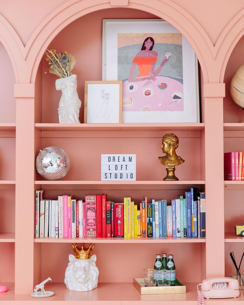 Millennial Pink Bookshelf