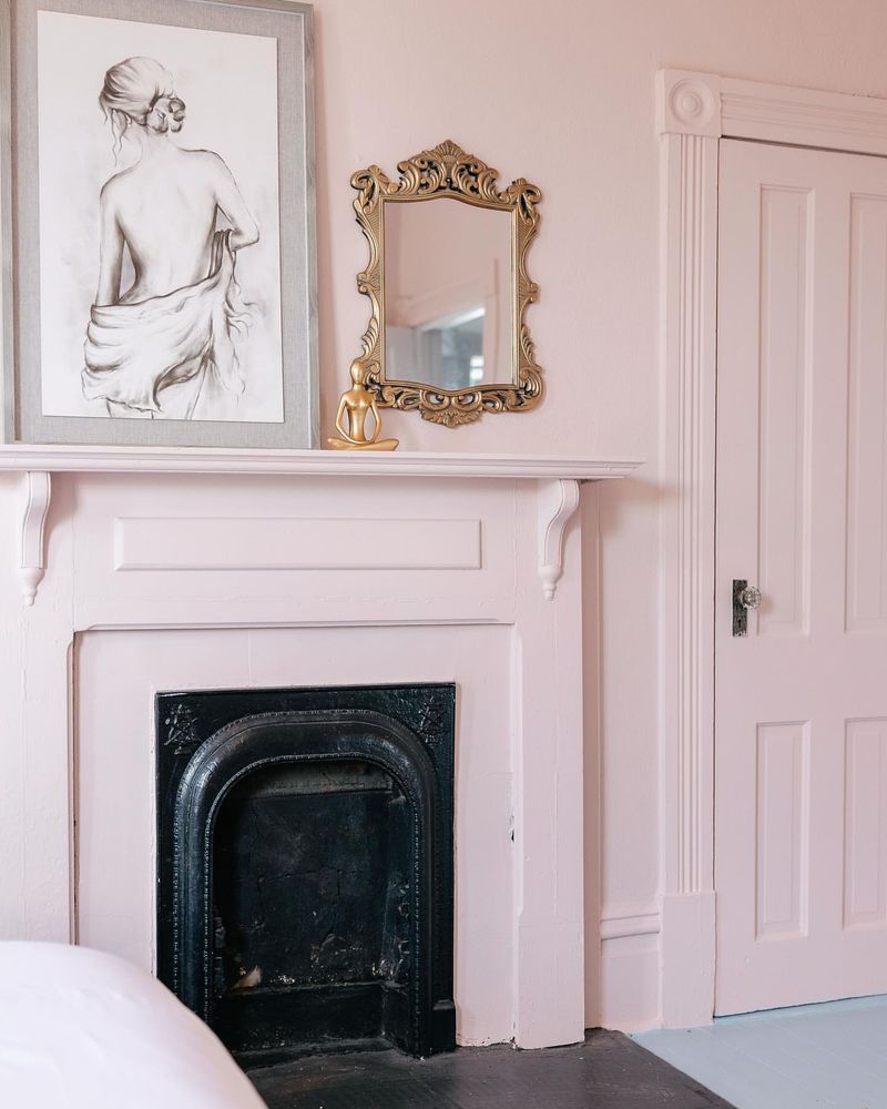 Millennial Pink Fireplace