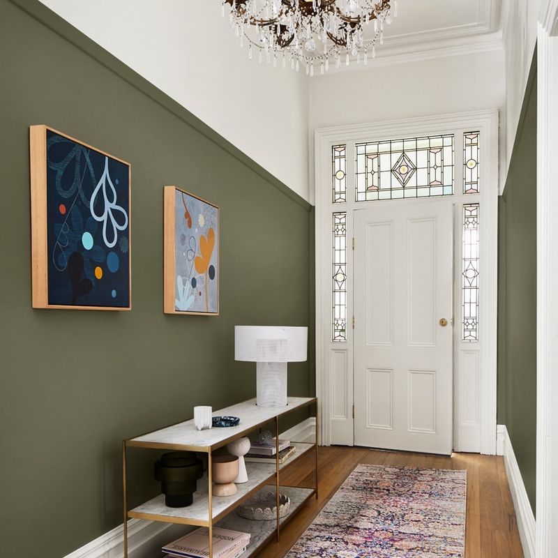 Olive Green Entryway