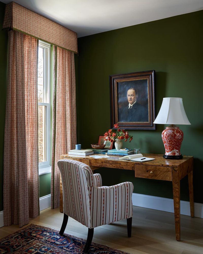 Olive Green Home Office