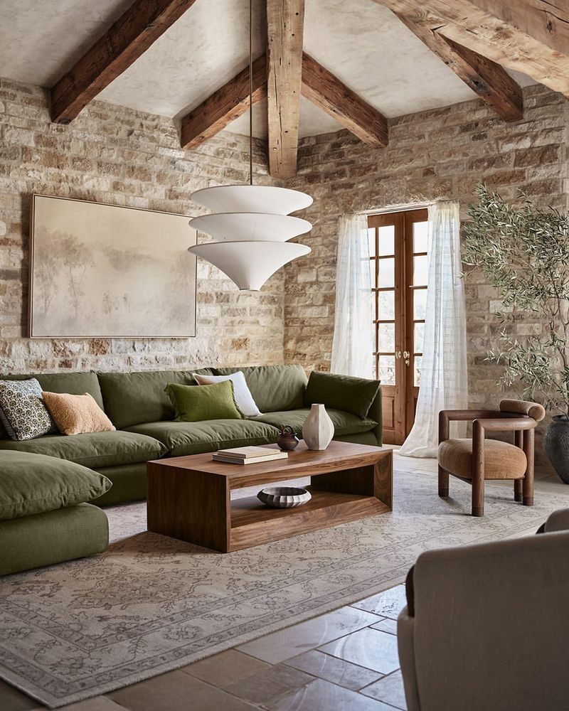 Olive Green Rustic Lounge