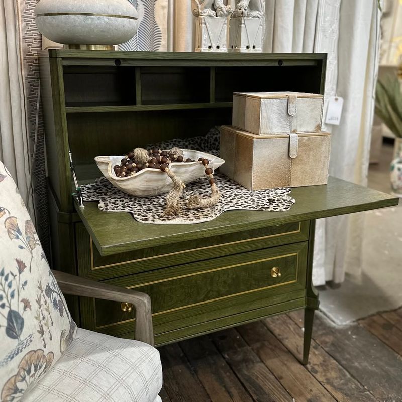 Olive Green Rustic Study