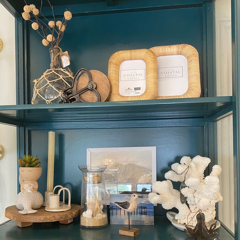 Open Shelving with Sea Decor