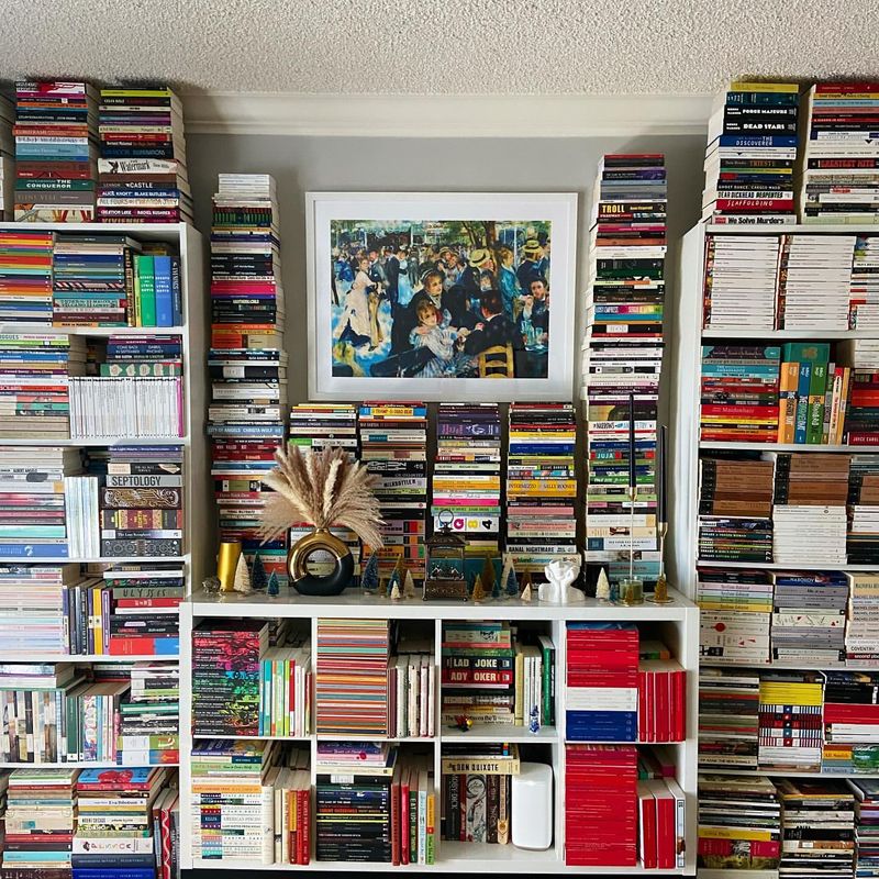 Overloaded Bookshelves