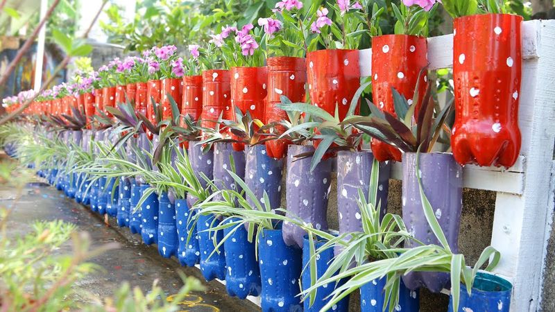 Plastic Bottle Fence