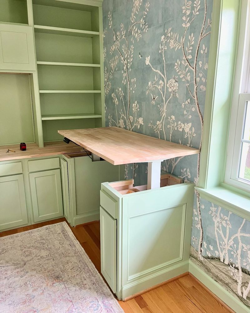 Pull-Out Table from Cabinet