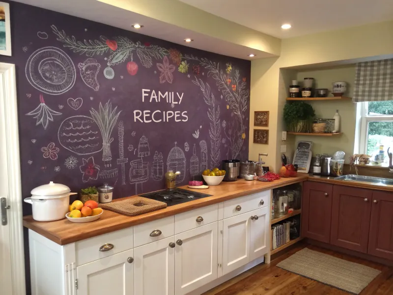 Purple Chalkboard Wall