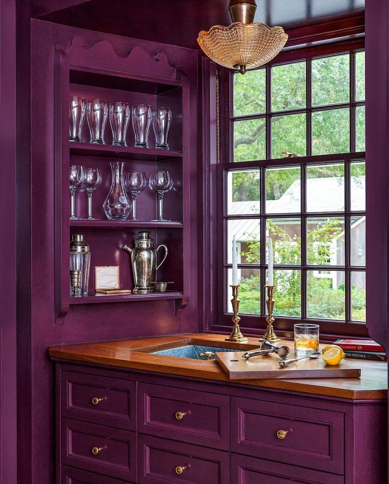 Purple Open Shelving