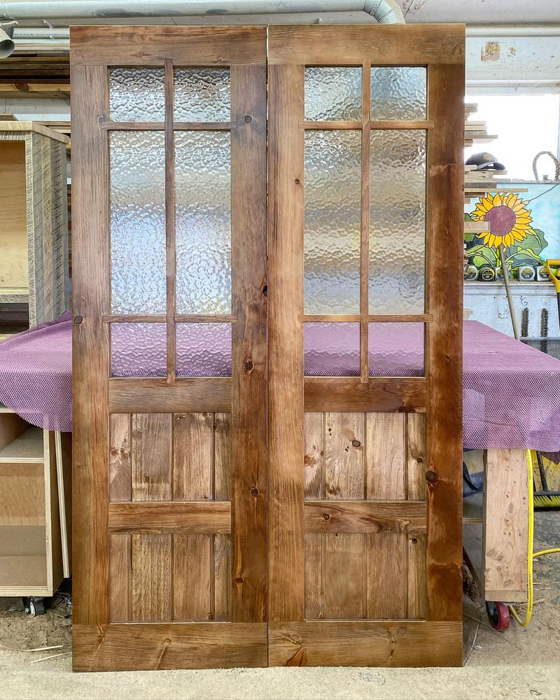 Reclaimed Wood Door with Shelves