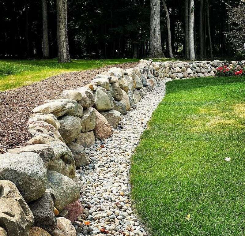 Rock Retaining Wall