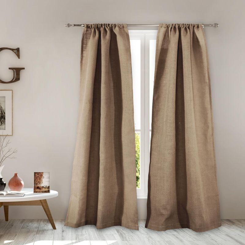 Rustic Burlap Curtains