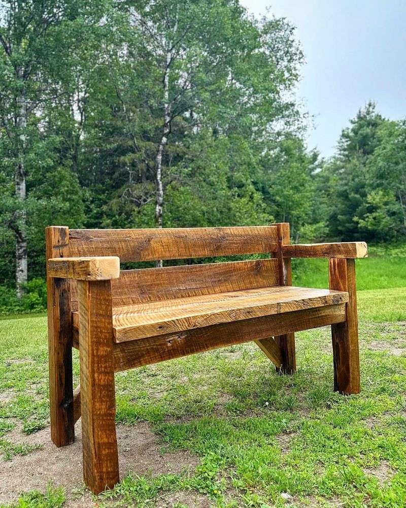 Rustic Wooden Bench