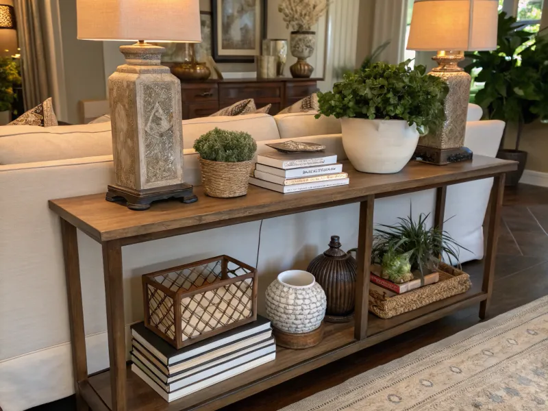 Sofa Table Styling