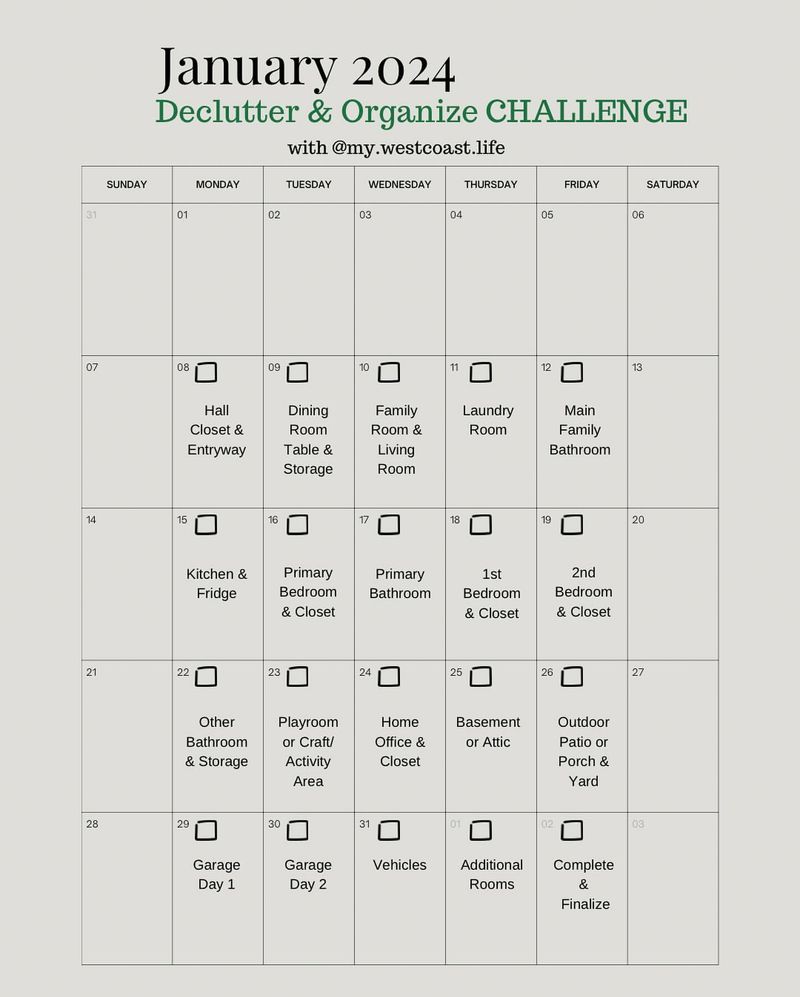 The DIY Declutter Calendar