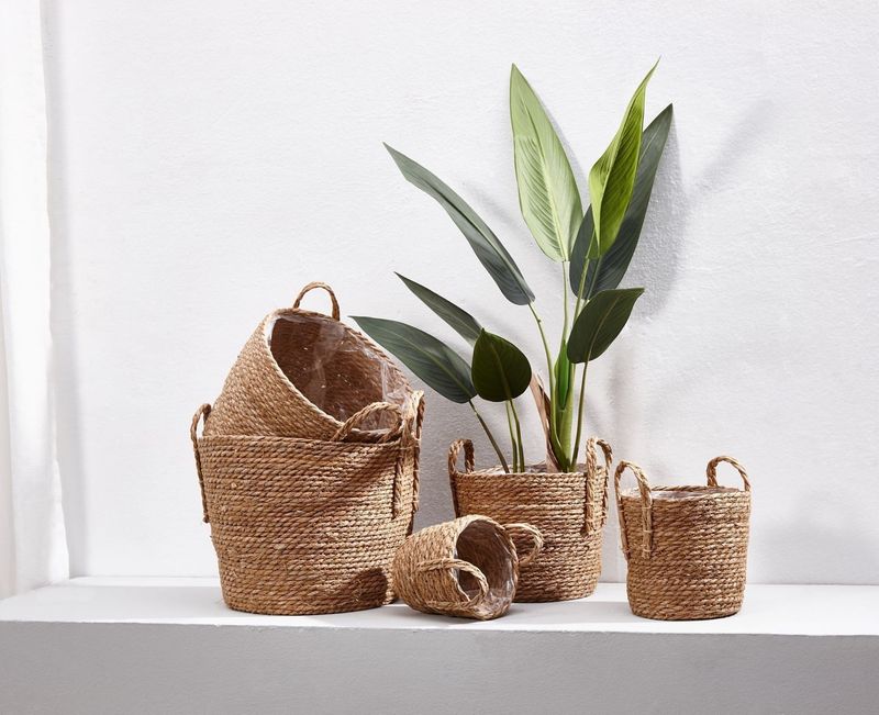 Use Woven Baskets for Texture and Storage