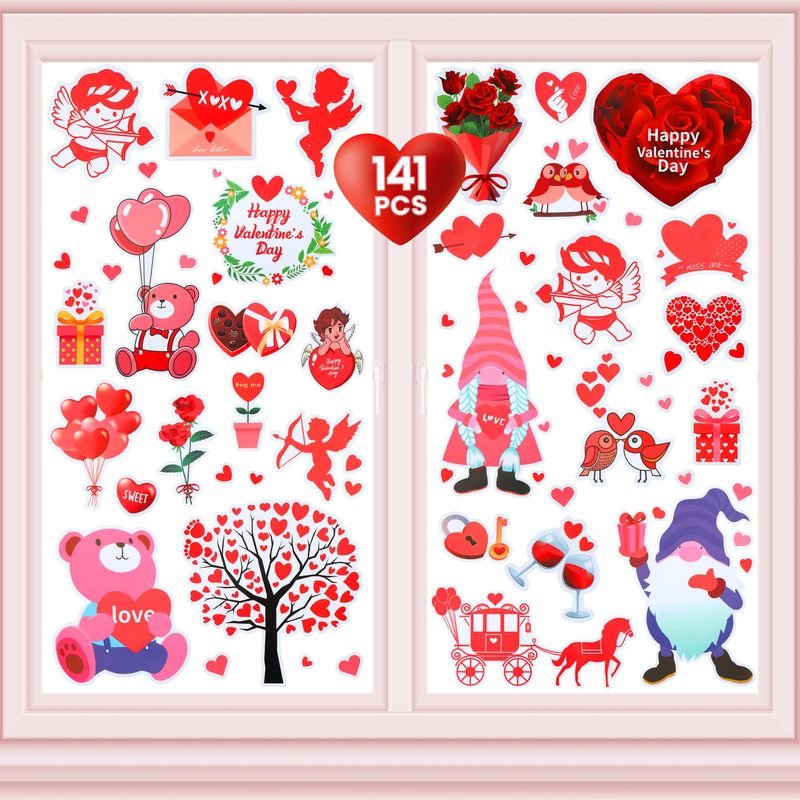 Valentine's Day Window Clings