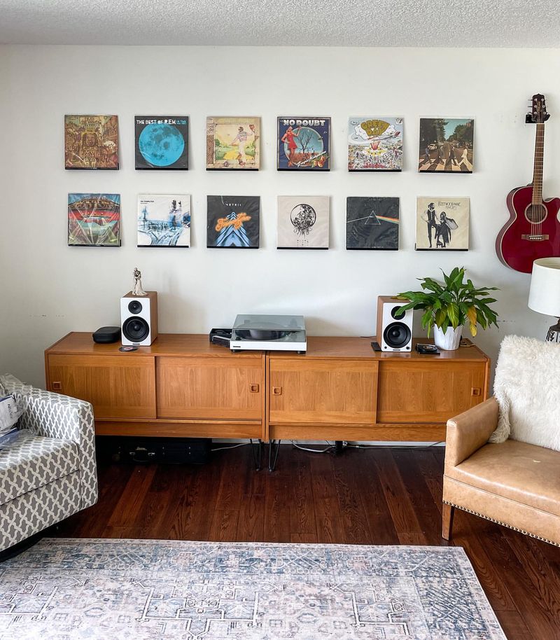 Vintage Vinyl Record Display