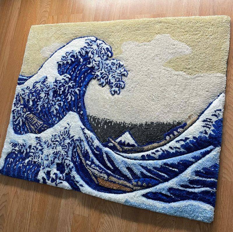 Wave Patterned Rug