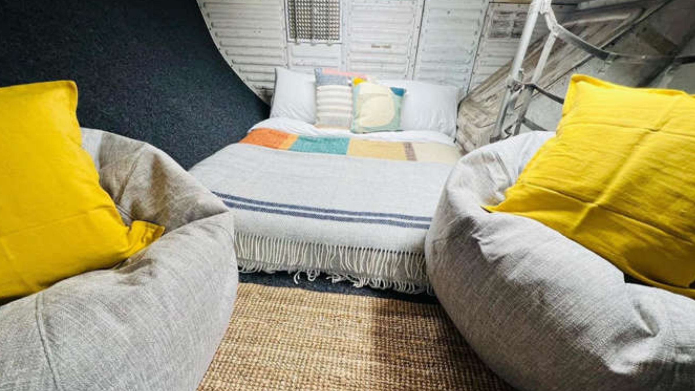 cargo bedroom with beanbags