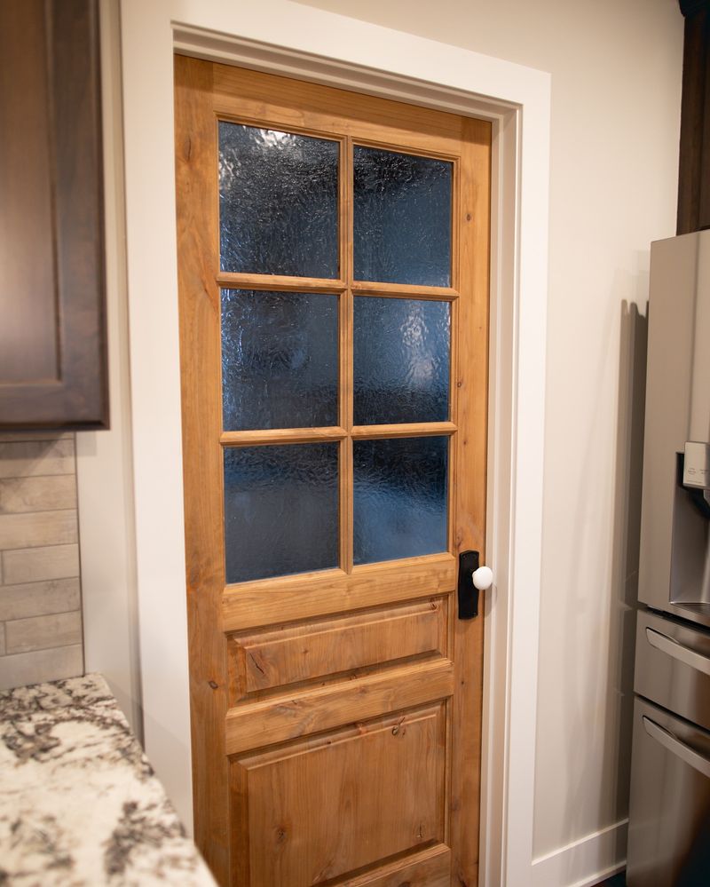 Wood and Glass Panel Door