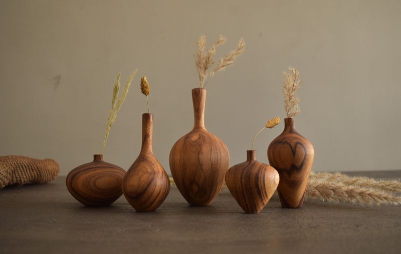 Wooden Vases