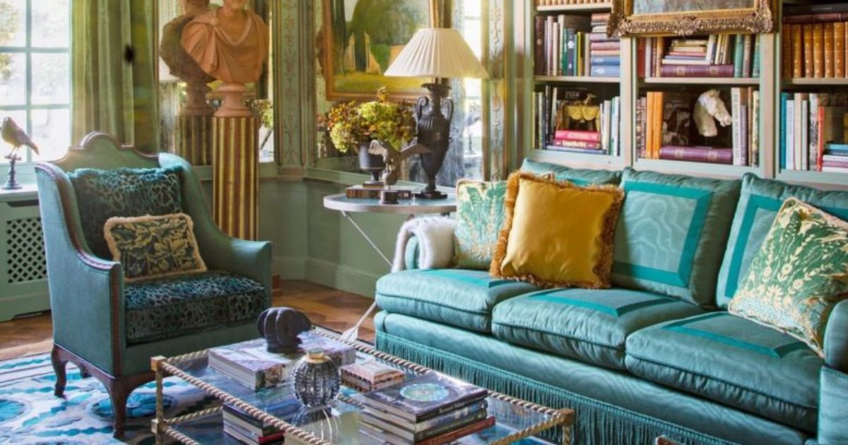26 Examples That Show Blue And Green Is The Surprising Living Room ...