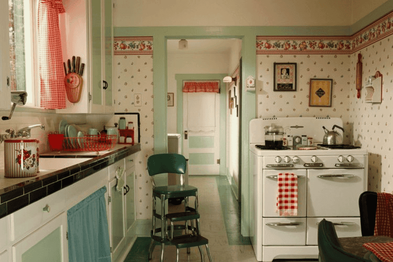 1940s Pastel Kitchens