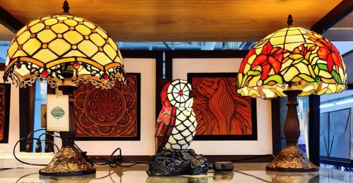 art nouveau lamps
