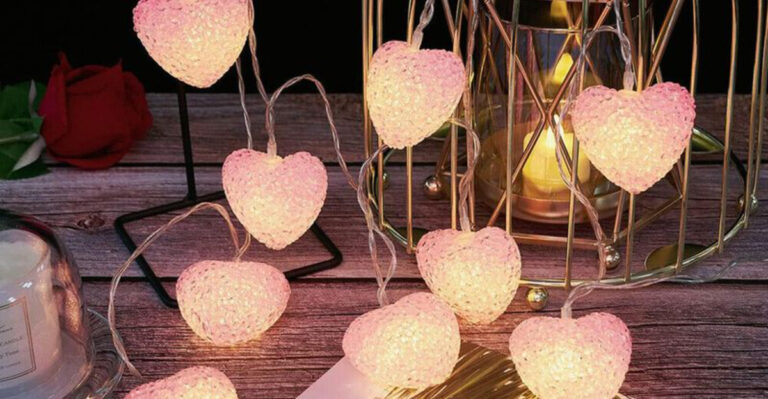 little heart shaped lights