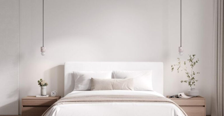white minimalist bedroom