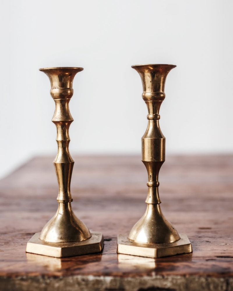 Antique Brass Candlesticks