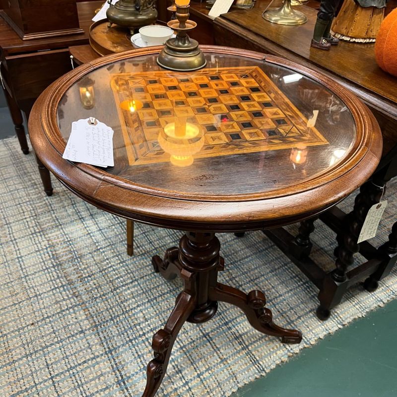 Antique Chessboard Coffee Table