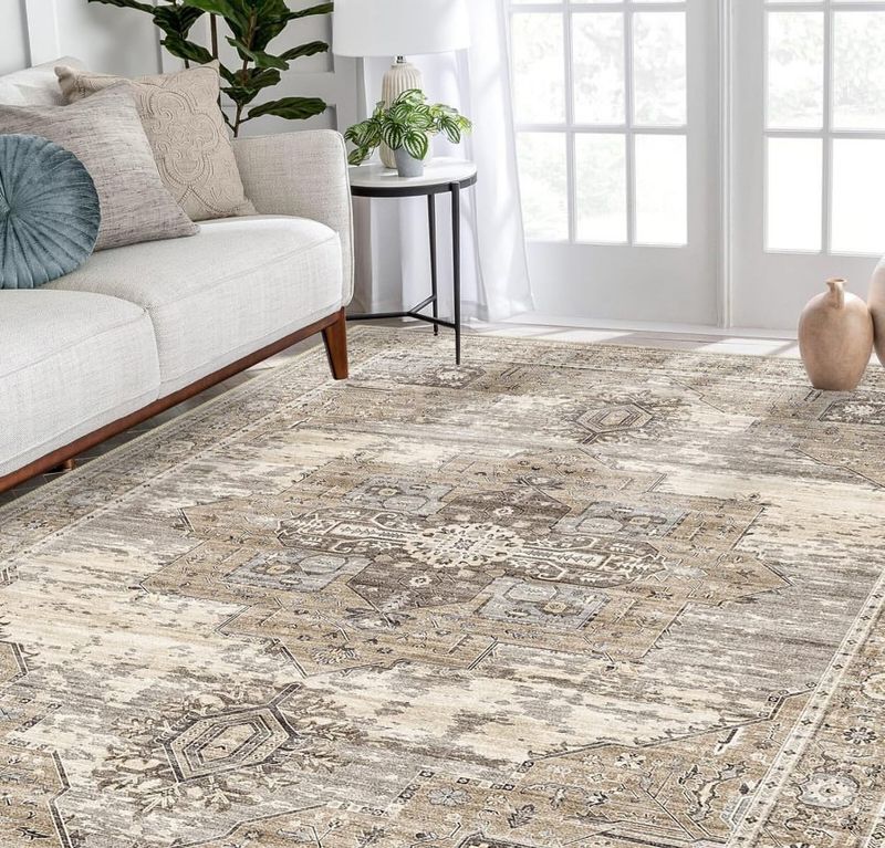 Beige Boho Rug