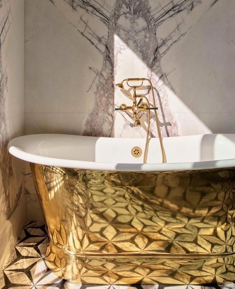 Bold Gold Bathtub