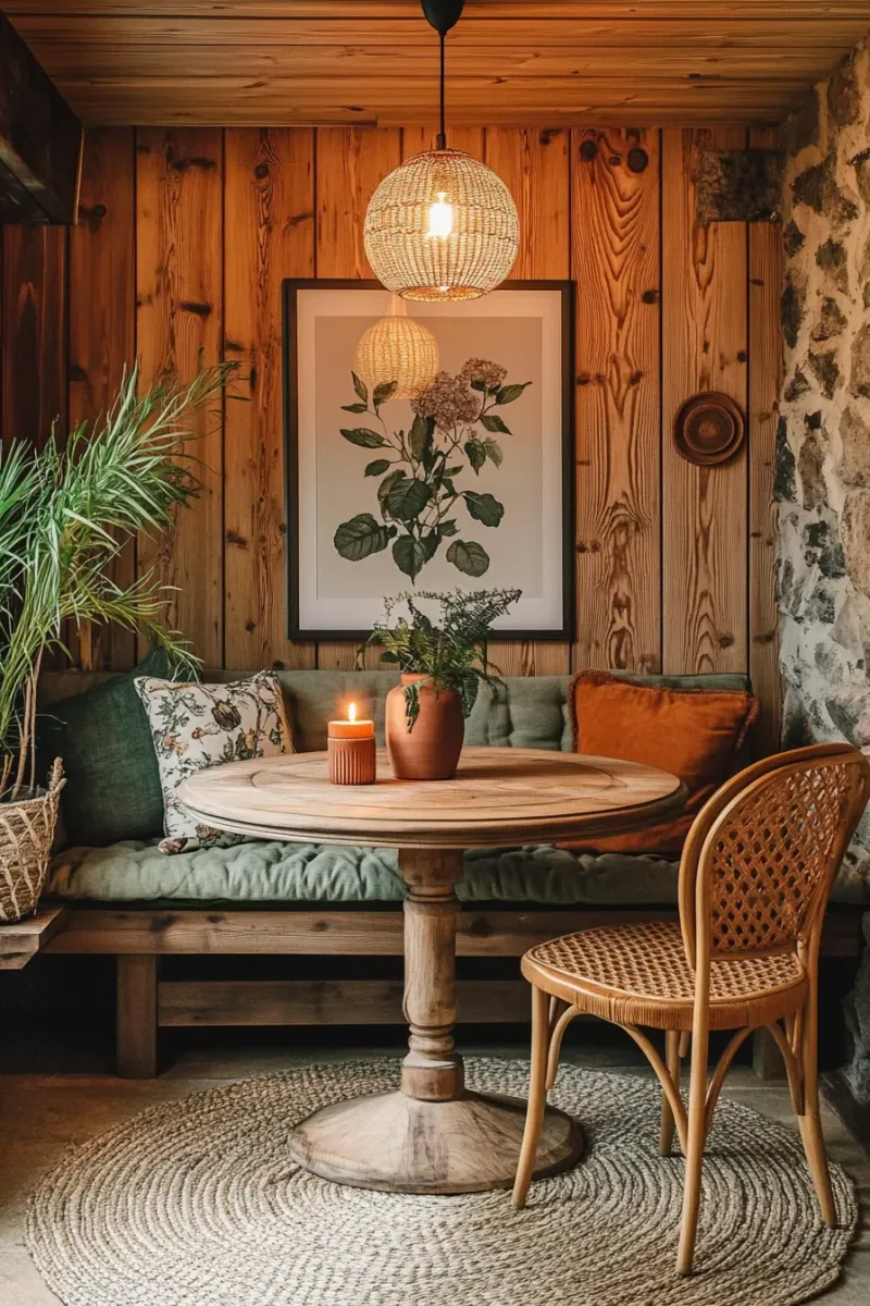 Charming Kitchen Nook with Rustic Flair