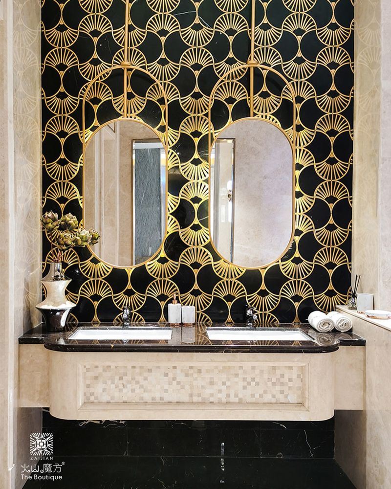 Classic Black and Gold Tiles