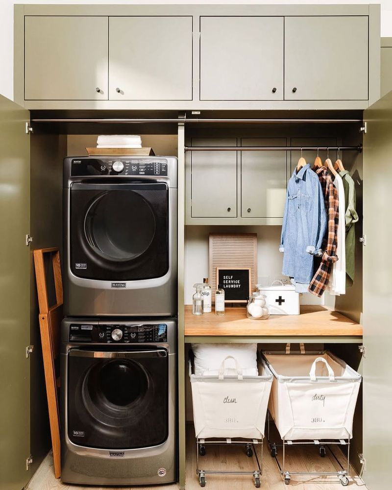 Compact Laundry Room Desk