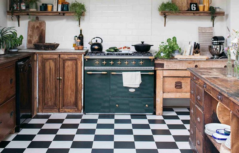 Checkerboard Linoleum Floors