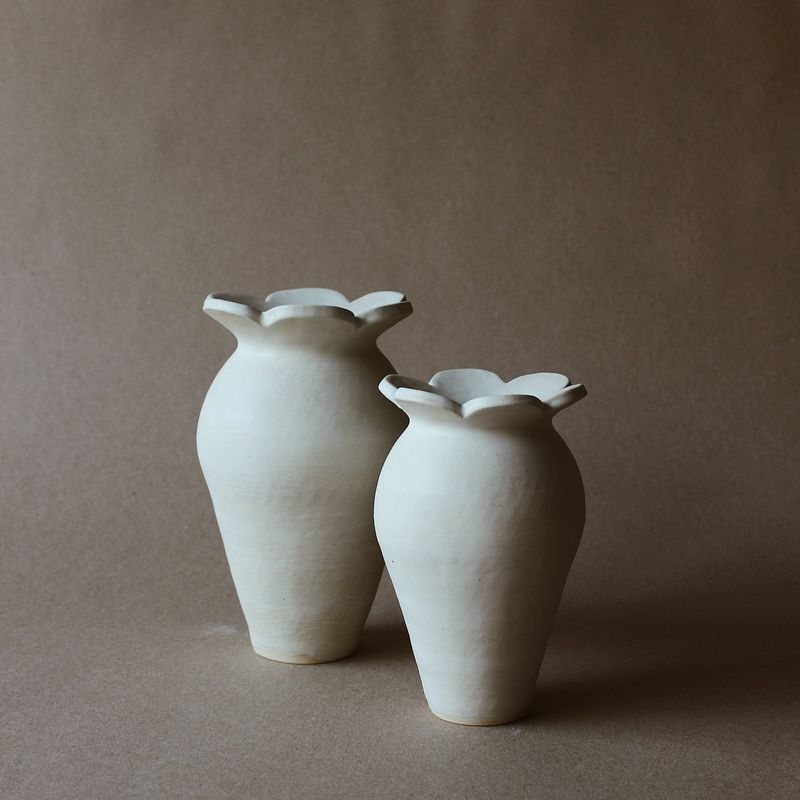 Creamy Ceramic Vases