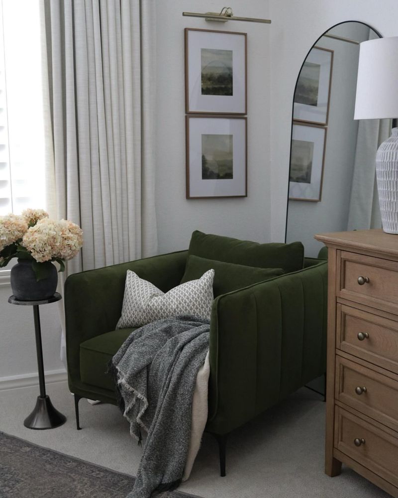 Dark Green Accent Chair